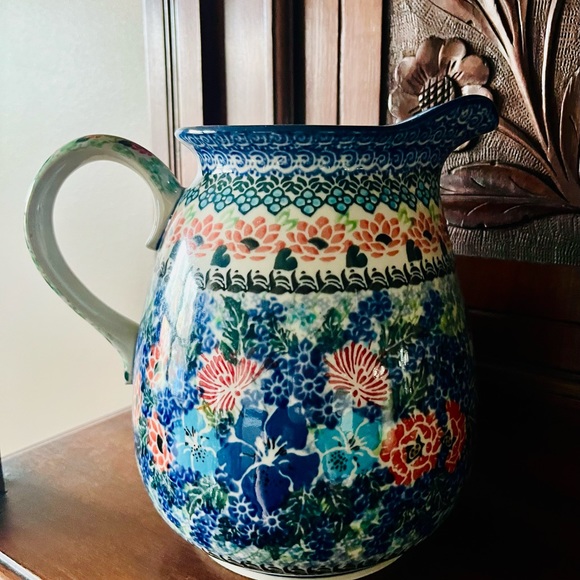 Ceramika Artystyczna Other - Ceramika Artystyczna Unikat Polish stoneware pottery pitcher. NWT❣️